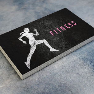 Fitness Trainer Running Girl Professionell Visitkort