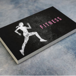 Fitness Trainer Running Girl Professionell Visitkort