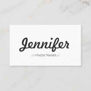 Fitness Trainer - Snyggt Simple Concise Visitkort