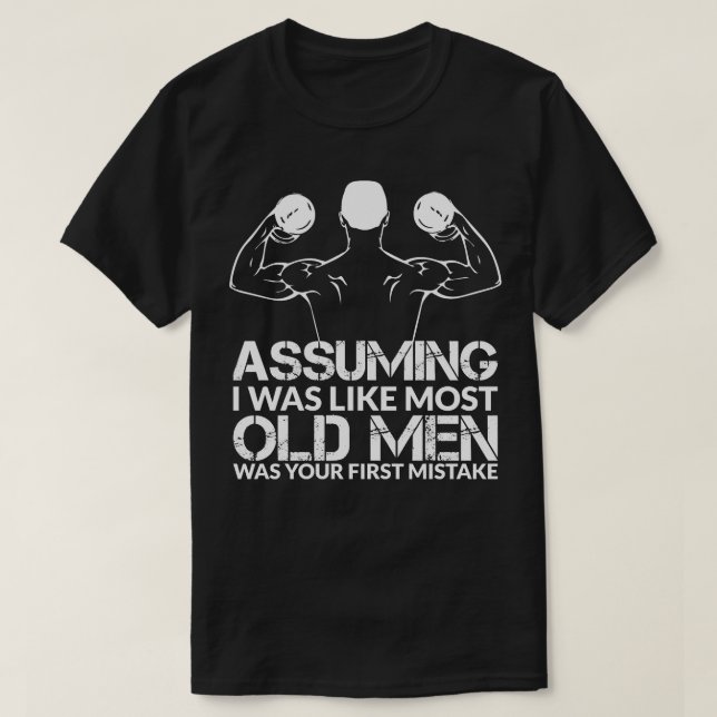 Fitness Training Old Man T Shirt (Design framsida)