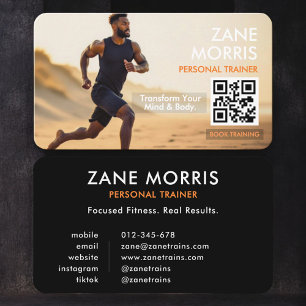 Fitness Tränare Foto QR-kod Visitkort