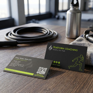 Fitness Tränarverksamhet Minimalistisk Matt Svar Visitkort