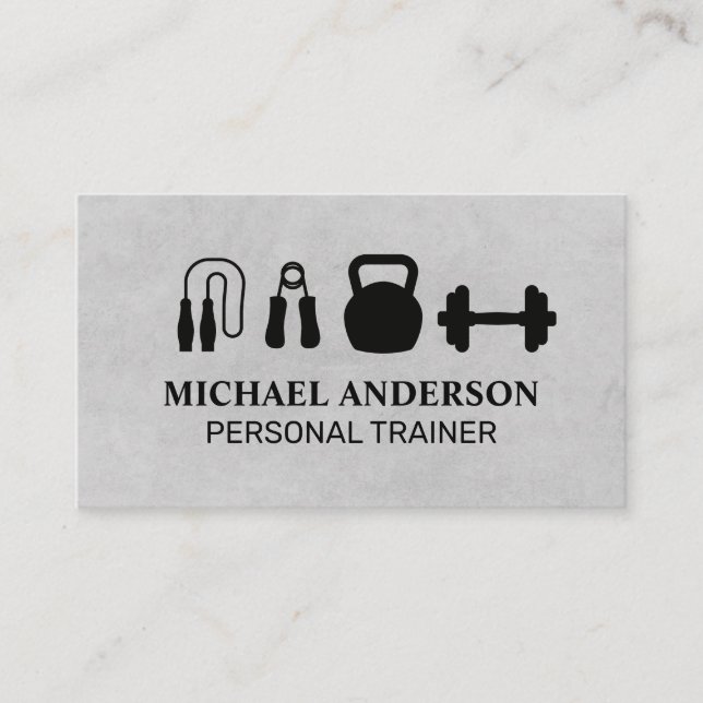 Fitness-utrustning | Vikter och Boxinghandskar Visitkort (Framsida)