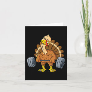 Fitness Weigh för Roligt Thanksgiving Day för Turk Kort