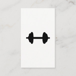 Fitness Weight Simple Black and White Visitkort