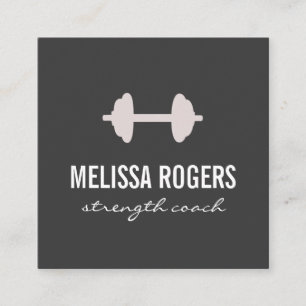 Fitness Weight Simple Grått Fyrkantigt Visitkort