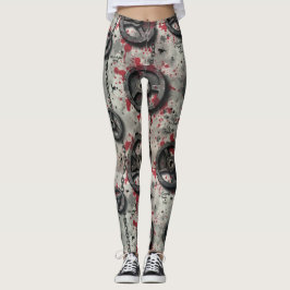 Fitness Weight Tallrikar Chains Seamless Mönster Leggings