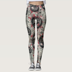 Fitness Weight Tallrikar Chains Seamless Mönster Leggings