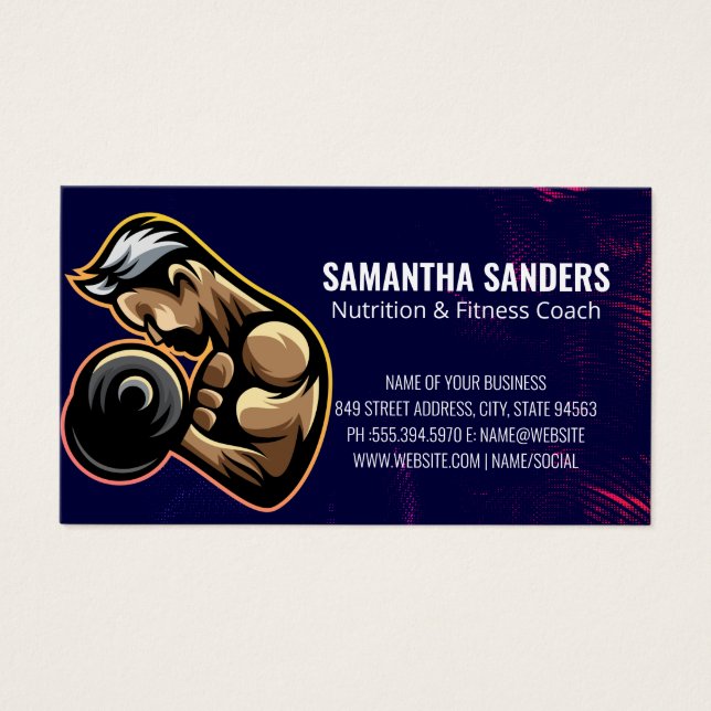 Fitness | Weight Training | Health Visitkort (Framsidan)