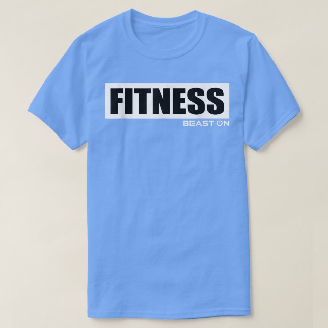 Fitness White - Beast om gym Motivation Fitness T Shirt (Design framsida)