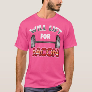 Fitness Will Hiss för Bacon BodyBuilder Roligt Bar T Shirt