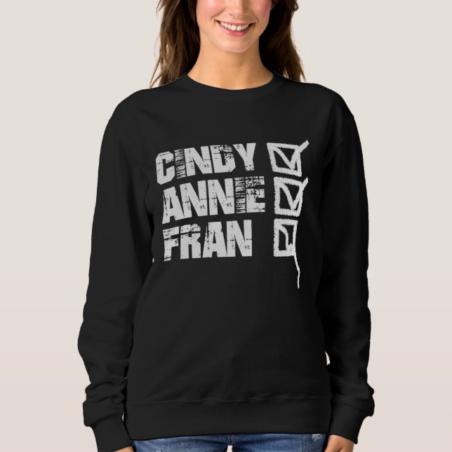 Fitness WOD Cindy Annie Fran Workout T Shirt (Framsida)
