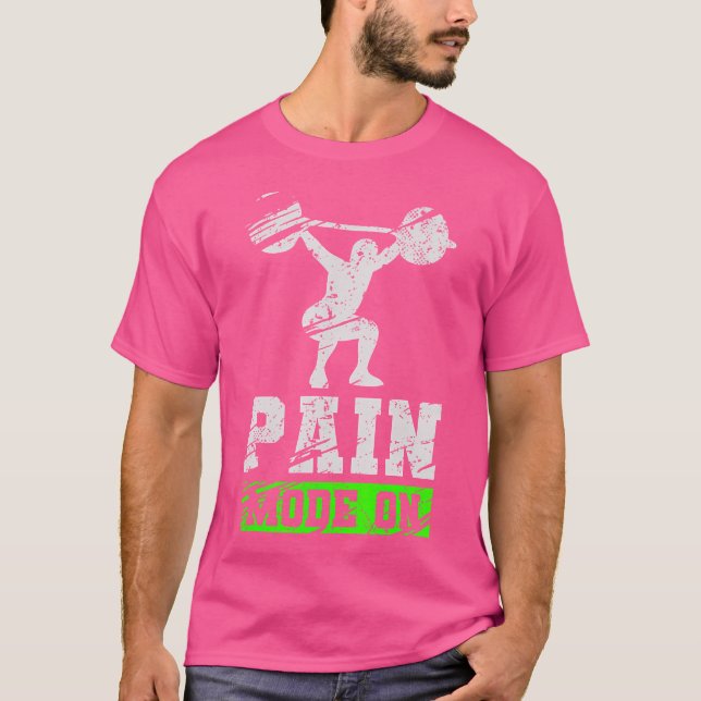Fitness Workout Gym BodyBuilder Pain Mode på Bodyb T Shirt (Framsida)