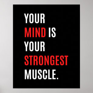 Fitness Workout Gym-citat, Motivering för övning Poster