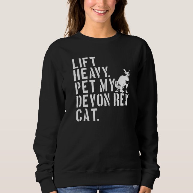 Fitness Workout Hiss Heavy Pet My Devon Rex Cat T Shirt (Framsida)