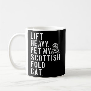 Fitness Workout Hiss Heavy Pet My Scottish Fold Ca Kaffemugg