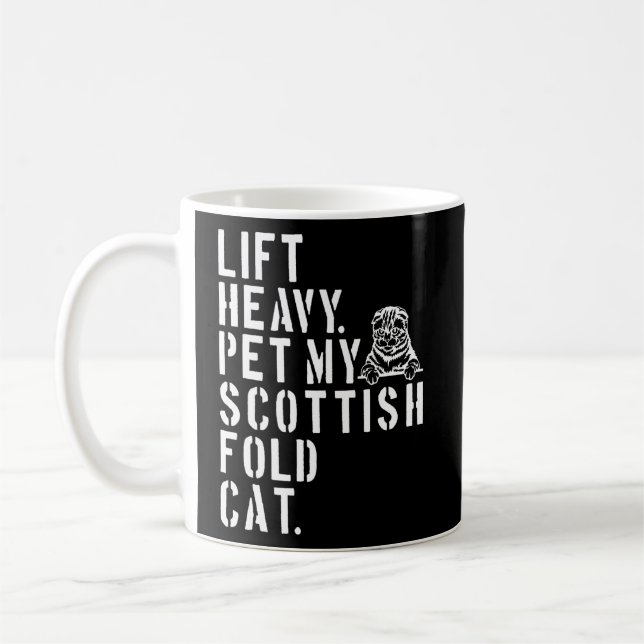Fitness Workout Hiss Heavy Pet My Scottish Fold Ca Kaffemugg (Vänster)