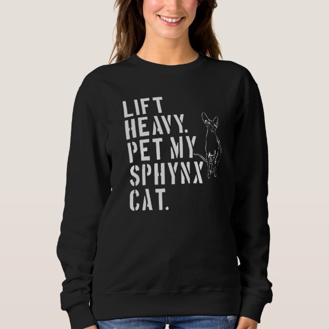 Fitness Workout Hiss Heavy Pet My Sphynx Cat 1 T Shirt (Framsida)