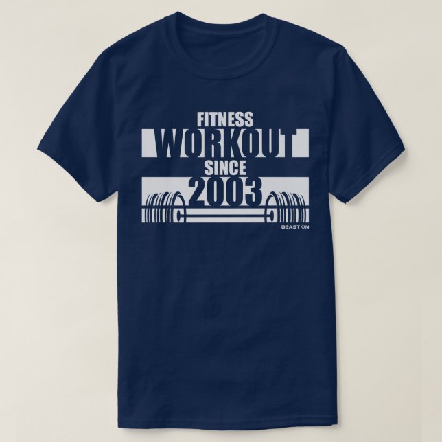 Fitness Workout sedan 2003, Gym Motivation Ord T Shirt (Design framsida)
