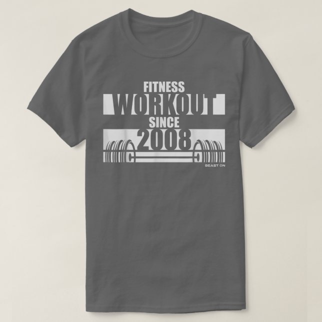 Fitness Workout sedan 2008, Gym Motivation Ord T Shirt (Design framsida)