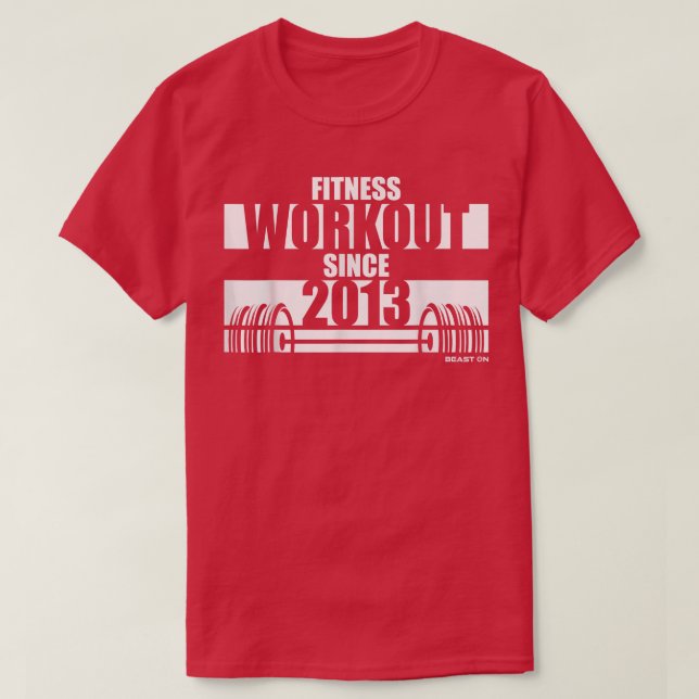 Fitness Workout sedan 2013, Gym Motivation Ord T Shirt (Design framsida)