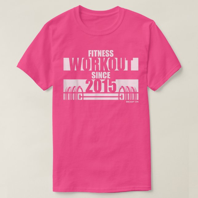 Fitness Workout sedan 2015, Gym Motivation Ord T Shirt (Design framsida)