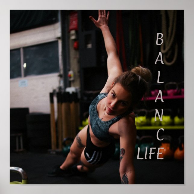 Fitness Yoga Balance Life Poster (Framsidan)