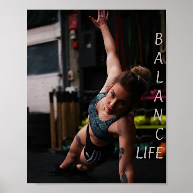 Fitness Yoga Balance Life Poster (Framsidan)