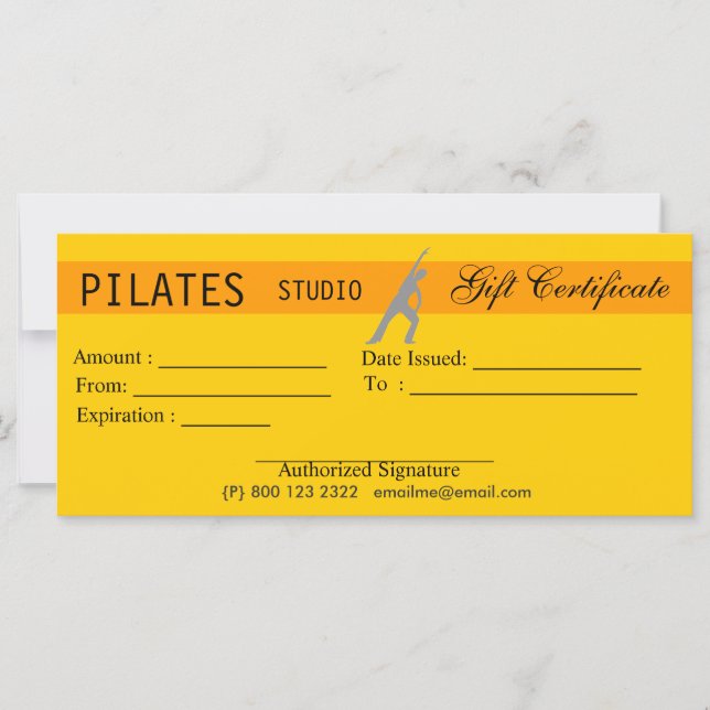 Fitness Yoga Pilates Gift Certificate Giveaway (Framsida)