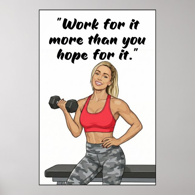 Fitnesscitat Affisch (Framsidan)