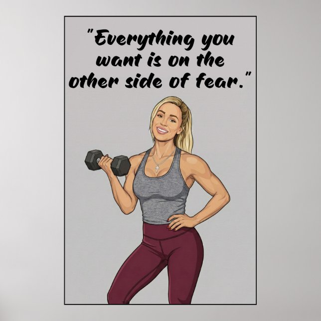 Fitnesscitat Poster (Framsidan)