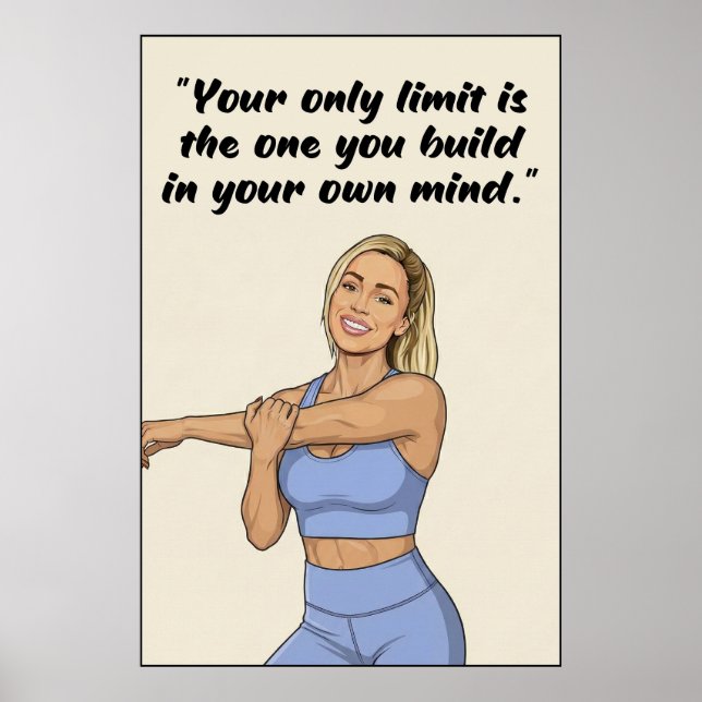 Fitnesscitatplansch Poster (Framsidan)