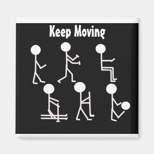 Fitnessdesign i svart och vitt magnet
