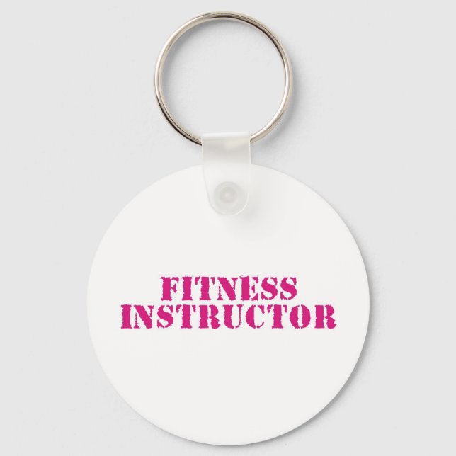 Fitnessinstruktör/Rosa Nyckelring (Framsida)