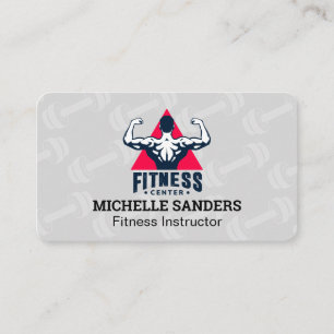 Fitnesslogotyp Personlig tränare Hälsa Visitkort