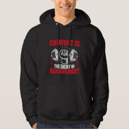 Fitnessmotiverande Citat Hantel Lyft Gym Hoodie