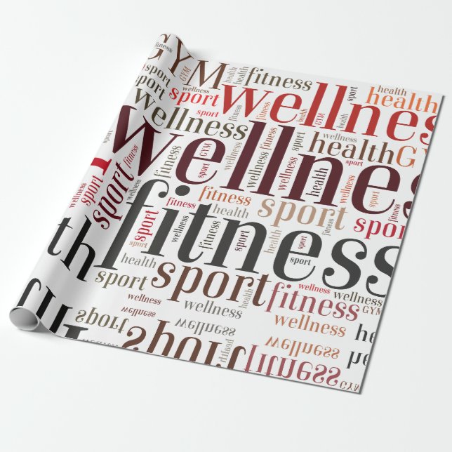 Fitnessord Presentpapper (Utrullad)