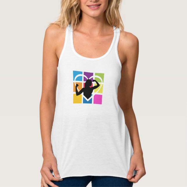 FITT med Delia passande tank Linne Med Racerback (Framsida)