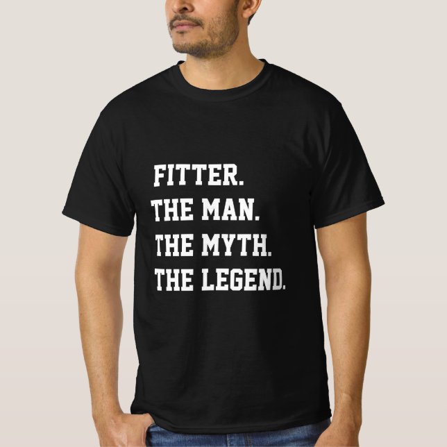 Fitter mannen Myth the Legend T-Shirt (Framsida)