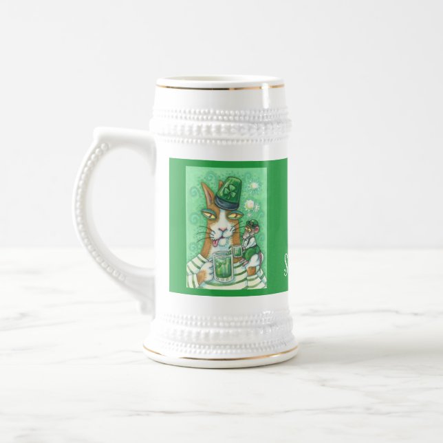 Fitz Cat Råtta ST. PATRICK'S DAY BEER STEIN Sejdel (Vänster)