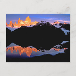 Fitz Roy Group reflekterade i Glace Sjöar Vykort