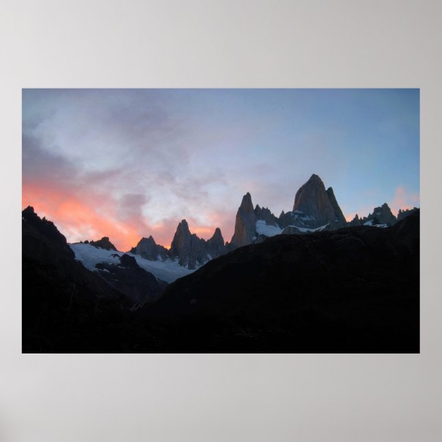 Fitz Roy Sunset Poster (Framsidan)