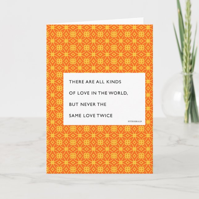 Fitzgerald Alla slag av Kärlek Valentine Helgkort (Framsida)