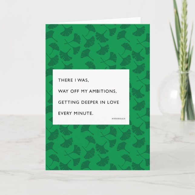 Fitzgerald djupare förälskad valentin helgkort (Framsida)