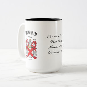 Fitzgerald Family Crest, Translation & Meaning Två-Tonad Mugg