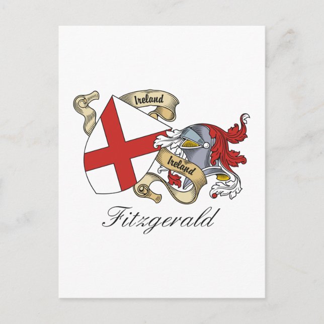 Fitzgerald Family Crest Vykort (Framsida)