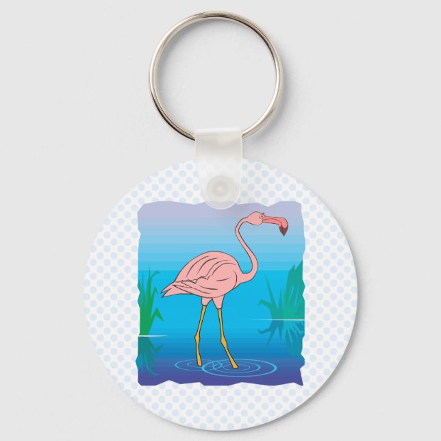 Fitzgerald Flamingo Nyckelring (Framsida)