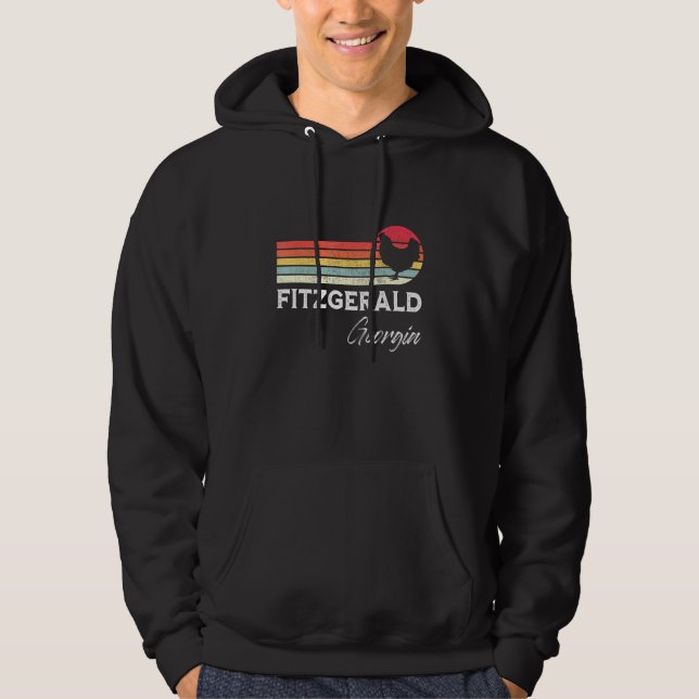 Fitzgerald Georgia Retro Chicken Souvenir Hoodie (Framsida)