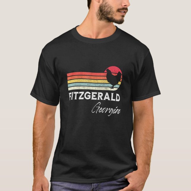 Fitzgerald Georgia Retro Kyckling Souvenir T Shirt (Framsida)