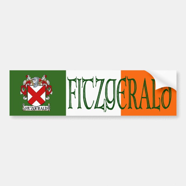 Fitzgerald Jackar av Arm Bumper Sticker Bildekal (Framsidan)